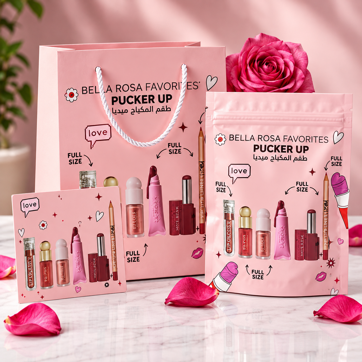 Bella Rosa Makeup Packs 6 pcs